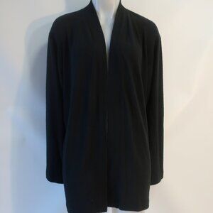 NWT Womens John Eshaya Black Open Cardigan Sweater P/S